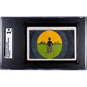 RARE Spanish 1928 Charlie Chaplin The Circus Card SGC 1, Only 1 Graded! #42